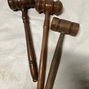Wooden Gavels/Mallets (set of 3)